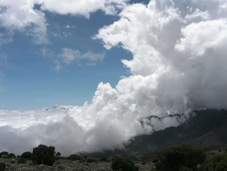 Загрузка картинки - Килиманджаро, маршрут Мачаме. Мы уже выше облаков