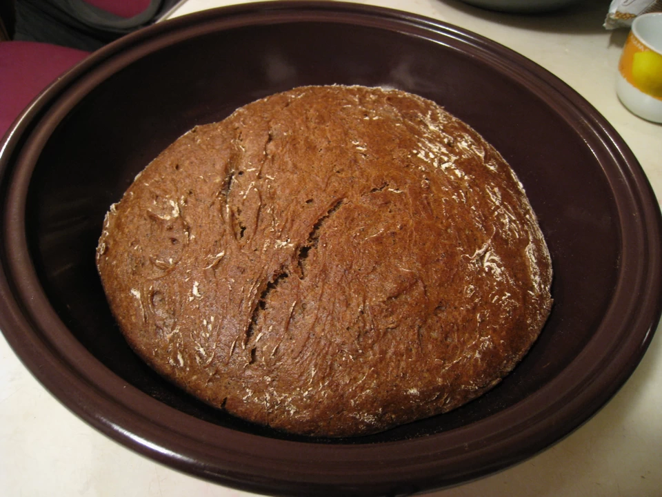 Домашний заварной хлеб в таджине