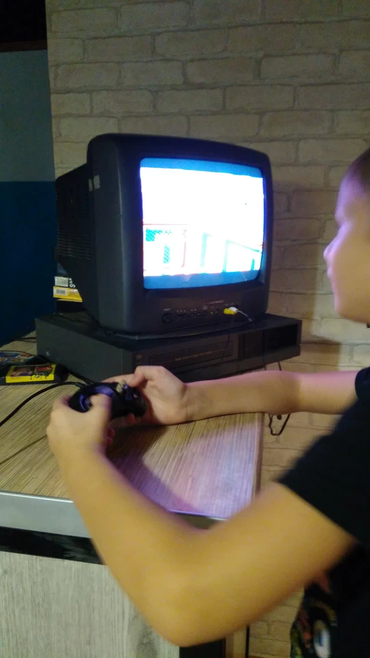 Кафе Мишкин край. Игровая приставка в действии