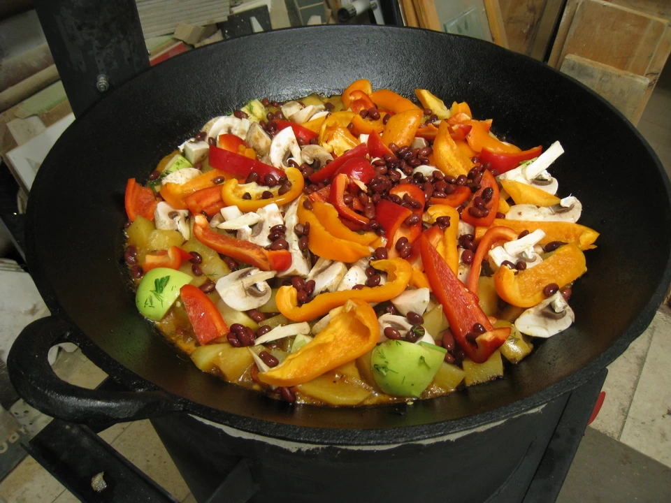 Сложный овощной казан