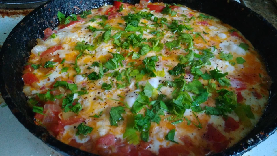 Воскресная шакшука на завтрак