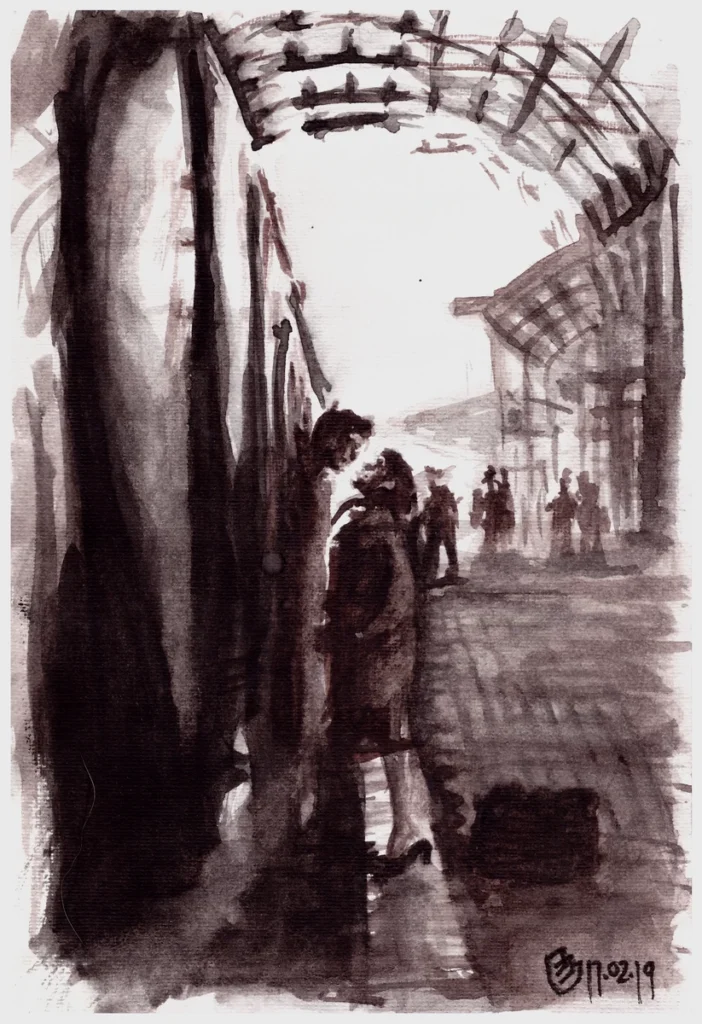 Вокзал (2019), акварель