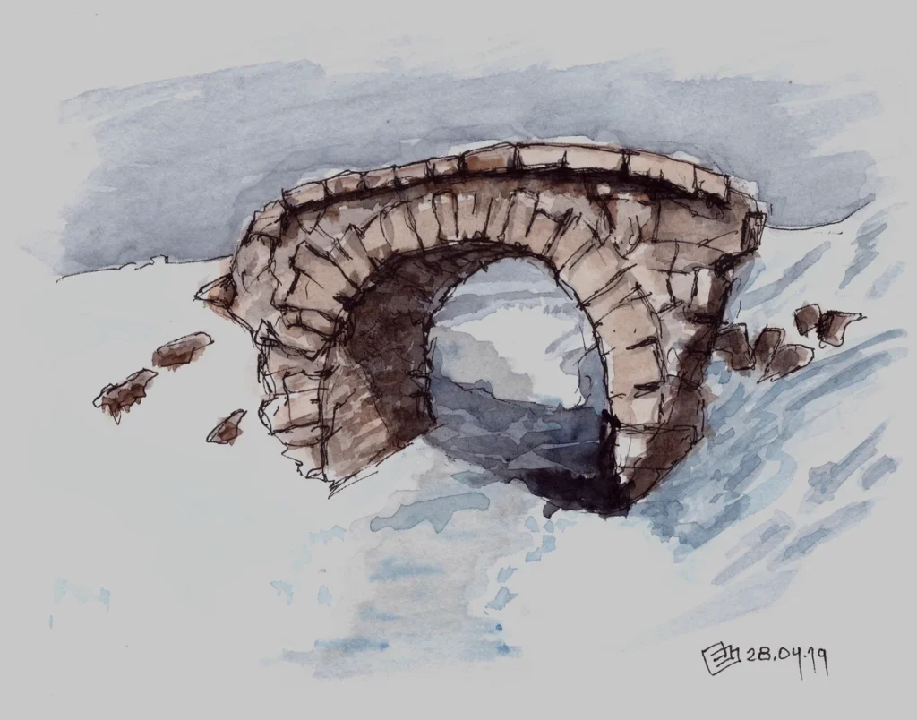 Урок 06 "Монохром" (2019, курс "Живое пятно"), акварель, линер