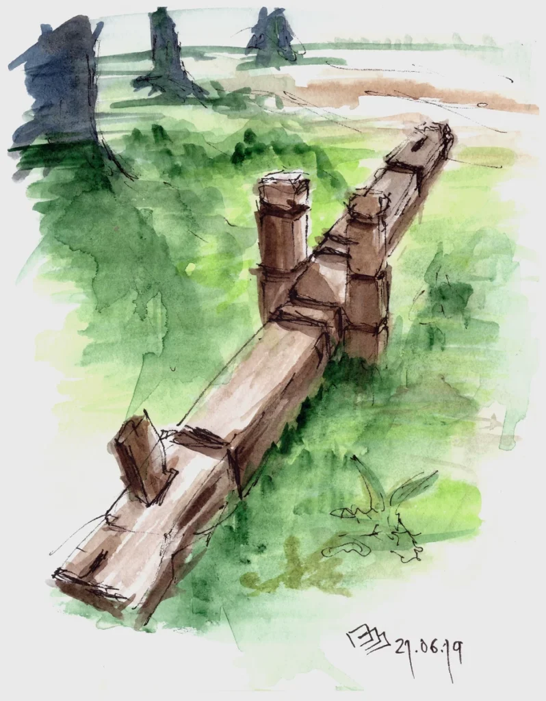 Отпускной пленэр (2019), акварель, линер