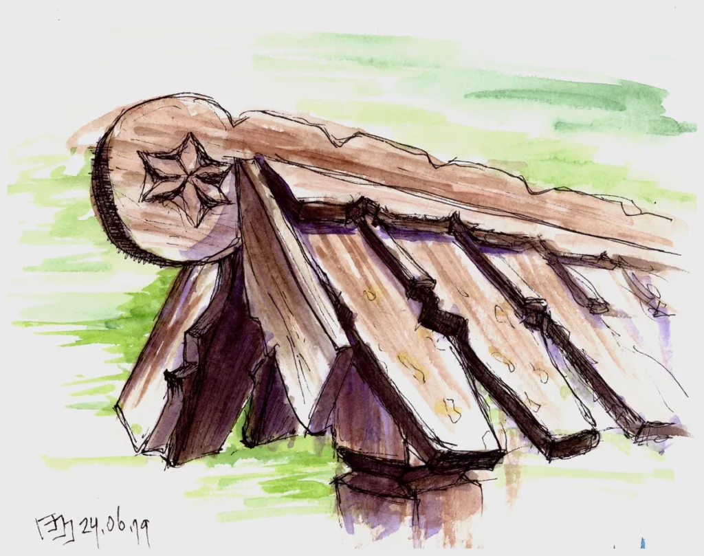 Отпускной пленэр (2019), акварель, линер